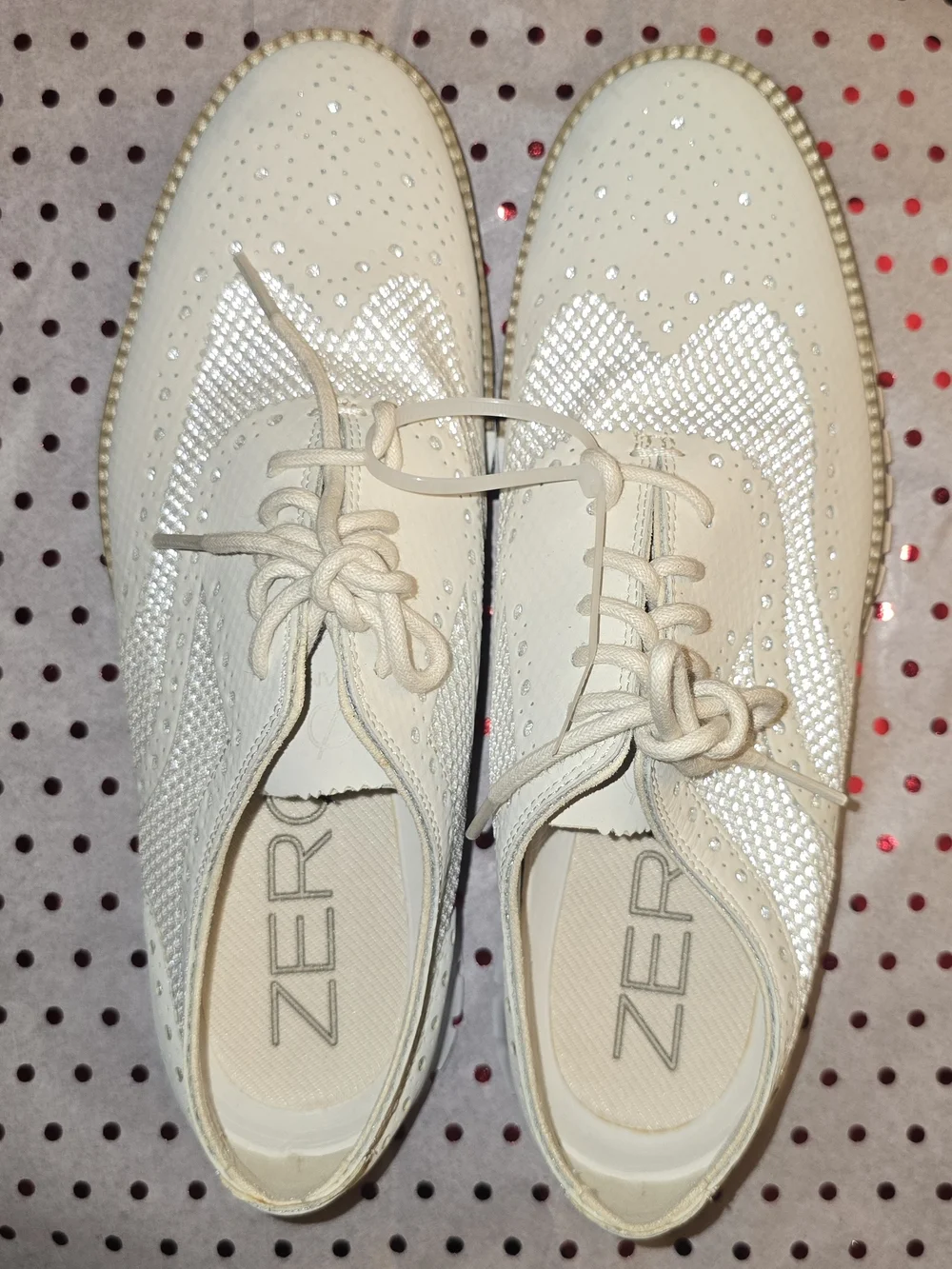 Men's Cole Haan Zeroground Stitchknit Cream Lace-Up Casual Oxford Sneakers NWOT